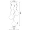 ACA DECOR  – Κρεμαστό Φωτιστικό 3ΧΕ27 Καφέ Πηλός Φ39ΧΗ120cm