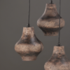 ACA DECOR   – Κρεμαστό Φωτιστικό 1ΧΕ27 Καφέ Πηλός Φ25ΧΗ120cm