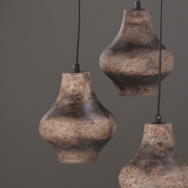 ACA DECOR   – Κρεμαστό Φωτιστικό 1ΧΕ27 Καφέ Πηλός Φ25ΧΗ120cm