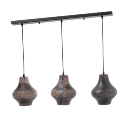 ACA DECOR – Κρεμαστό Φωτιστικό 3ΧΕ27 Καφέ Πηλός Φ20Χ84ΧΗ120cm