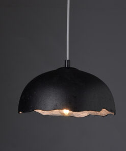 ACA DECOR   – Κρεμαστό Φωτιστικό 1ΧΕ27 Μαύρο/Ασημί Πηλός Φ25ΧΗ120cm