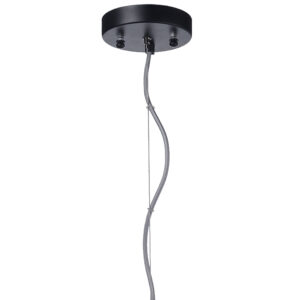 ACA DECOR   – Κρεμαστό Φωτιστικό 1ΧΕ27 Μαύρο/Ασημί Πηλός Φ45ΧΗ120cm