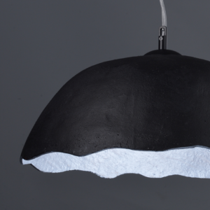 ACA DECOR   – Κρεμαστό Φωτιστικό 1ΧΕ27 Μαύρο/Ασημί Πηλός Φ45ΧΗ120cm