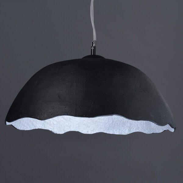 ACA DECOR   – Κρεμαστό Φωτιστικό 1ΧΕ27 Μαύρο/Ασημί Πηλός Φ45ΧΗ120cm