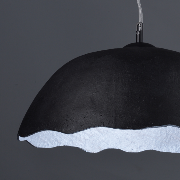 ACA DECOR   – Κρεμαστό Φωτιστικό 1ΧΕ27 Μαύρο/Ασημί Πηλός Φ45ΧΗ120cm