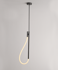 Κρεμαστό Φωτιστικό MALPO LED 12W 3000K 536lm Μαύρο Μεταλλικό + Σιλικόνη L18.5*H150 ACA – V43175PBK700