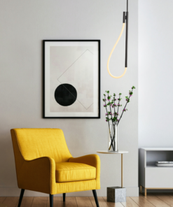 Κρεμαστό Φωτιστικό MALPO LED 12W 3000K 536lm Μαύρο Μεταλλικό + Σιλικόνη L18.5*H150 ACA – V43175PBK700