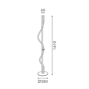 Φωτιστικό LED MALPO Δαπέδου 20W 3000K 690lm Μαύρο Μεταλλικό + Σιλικόνη D30*H160 ACA – V43178FBK1600