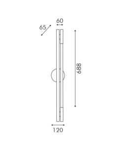 Φωτιστικό Τοίχου MALPO LED 9W 3000K 320lm 11.5×6.5×80 Μαύρο Μεταλλικό + Σιλικόνη ACA – V43181WBK800