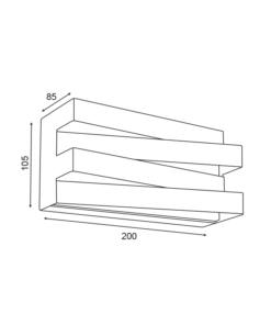 ΕΠΙΤΟΙΧΟ ΦΩΤΙΣΤΙΚΟ LED 12W 3000K 960LM ΜΑΥΡΟ ΜΕΤ/ΚΟ 20X11X9CM MILANO ACA – V80LEDW20BK