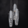 ACA DECOR  – Κρεμαστό LED 3X3W 3000K Γυαλί + Χρώμιο Μεταλλικό + Κρύσταλλο Φ30ΧΗ100cm