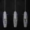 ACA DECOR  – Κρεμαστό LED 3X3W 3000K Γυαλί + Χρώμιο Μεταλλικό + Κρύσταλλο  65Χ7ΧΗ100cm