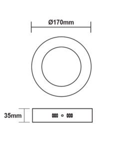 ΛΕΥΚΟ ΣΤΡΟΓΓΥΛΟ LED ΠΑΝΕΛ ΟΡΟΦΗΣ 12W 6500K 1100lm Φ160mm ACA – VEKO1265RW