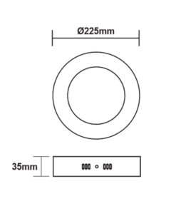 ΛΕΥΚΟ ΣΤΡΟΓΓΥΛΟ LED ΠΑΝΕΛ ΟΡΟΦΗΣ 18W 4000K 1800Lm Φ225mm ACA – VEKO1840RW