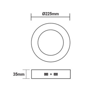ΛΕΥΚΟ ΣΤΡΟΓΓΥΛΟ LED ΠΑΝΕΛ ΟΡΟΦΗΣ 18W 4000K 1800Lm Φ225mm ACA – VEKO1840RW