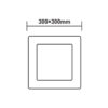 ΝΙΚΕΛ ΜΑΤ ΤΕΤΡΑΓΩΝΟ LED ΠΑΝΕΛ ΟΡΟΦΗΣ 23W 4000K 2120Lm 300x300mm ACA – VEKO2340SNM