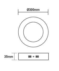 ΛΕΥΚΟ ΣΤΡΟΓΓΥΛΟ LED ΠΑΝΕΛ ΟΡΟΦΗΣ 23W 6500K 2120Lm Φ285mm ACA – VEKO2365RW