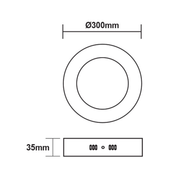 ΛΕΥΚΟ ΣΤΡΟΓΓΥΛΟ LED ΠΑΝΕΛ ΟΡΟΦΗΣ 23W 6500K 2120Lm Φ285mm ACA – VEKO2365RW