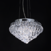 ACA DECOR  – Κρεμαστό Φωτιστικό 3ΧΕ14 Κρύσταλλο + Χρώμιο Μέταλλο Φ35ΧΗ100cm