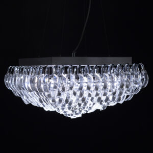 ACA DECOR  – Φωτιστικό Οροφής 4ΧΕ14 Κρύσταλλο + Χρώμιο Μέταλλο 40Χ40ΧΗ20cm