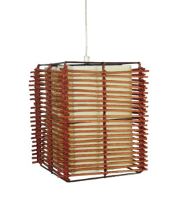 Κρεμαστό Φωτιστικό 1ΧE27 Μεταλλικό με Πάπυρο & Μπαμπού ACA DECOR – W19171AB