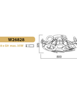 Φωτιστικό Οροφής Κύκλοι 8ΧG9 ACA DECOR – W26828