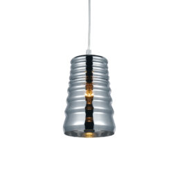 Κρεμαστό Φωτιστικό 1ΧE27 Φιμέ / Χρώμιο Γυαλί ACA DECOR – WA7041