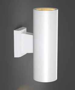 InLight Winnipeg 2xΕ27 Outdoor Up-Down Wall Lamp White D:15.3cmx26cm (80203424)