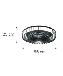 InLight Waterton 36W 3CCT LED Fan Light in Black Color (101000620)