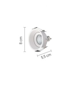 InLight Χωνευτό σποτ από λευκό μέταλλο 1XGU10 D:8cm (Χ0010-WH)