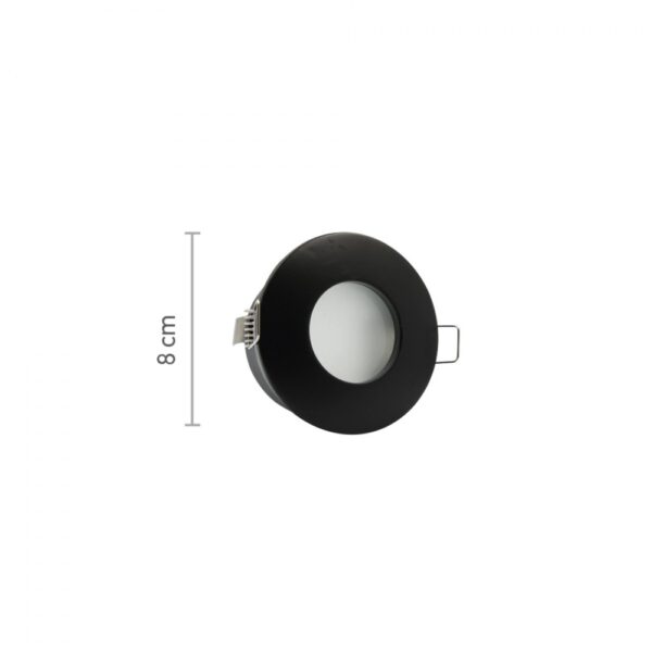 InLight Χωνευτό σποτ από λευκό μέταλλο 1XGU10 IP44 D:8cm (Χ0008-WH)