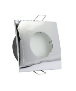 InLight Χωνευτό σποτ από χρώμιο μέταλλο 1XGU10 IP44 D:8cm (Χ0009-CH)