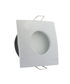 InLight Χωνευτό σποτ από λευκό μέταλλο 1XGU10 IP44 D:8cm (Χ0009-WH)