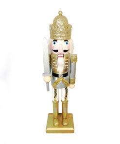 ΚΑΡΥΟΘΡΑΥΣΤΗΣ ΒΑΣΙΛΙΑΣ ΛΕΥΚΟΣ+ΧΡΥΣΟΣ ΜΕ ΣΠΑΘΙ H30CM ACA – X023005