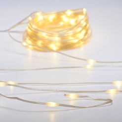 SKIN LINE LAMP 100 ΛΑΜΠ. LED WW 3AA BAT 8 ΠΡΟΓΡ. IP44 ΜΗΚΟΣ 10m 0,3m ΔΙΑΦΑΝΟ ΚΑΛΩΔΙΟ ACA – X0410011261