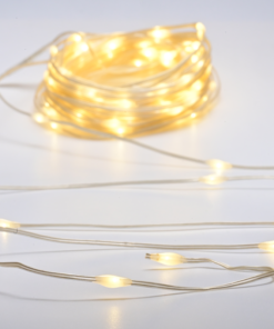 SKIN LINE LAMP 100 ΛΑΜΠ. LED WW 3AA BAT 8 ΠΡΟΓΡ. IP44 ΜΗΚΟΣ 10m 0,3m ΔΙΑΦΑΝΟ ΚΑΛΩΔΙΟ ACA – X0410011261