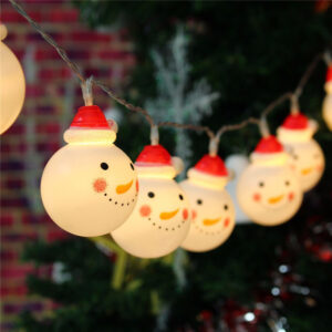 PLASTIC SNOWMAN, 10 LED ΛΑΜΠΑΚΙΑ ΣΕΙΡΑ ΜΠΑΤΑΡΙΕΣ (2xAA), WW, IP20, 135+30cm, ΔΙΑΦ. ΚΑΛ. ΤΡΟΦ. ACA – X04101104