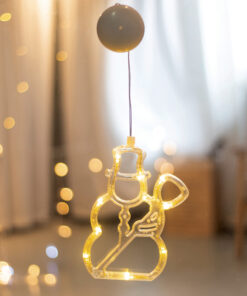 WINDOW PLASTIC SNOWMAN 10 LED ΛΑΜΠΑΚΙΑ  WW ΜΠΑΤ. (3ΧΑΑΑ) IP20 13X20.5CM ACA – X04151104