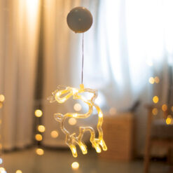 WINDOW PLASTIC DEER 10 LED ΛΑΜΠΑΚΙΑ  WW ΜΠΑΤ. (3ΧΑΑΑ) IP20 13X19CM ACA – X04151109