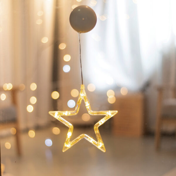 WINDOW PLASTIC STAR 10 LED ΛΑΜΠΑΚΙΑ  WW ΜΠΑΤ. (3ΧΑΑΑ) IP20 18X18CM ACA - X04151110