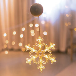 WINDOW PLASTIC SNOWFLAKE 12 LED ΛΑΜΠΑΚΙΑ  WW ΜΠΑΤ. (3ΧΑΑΑ) IP20 17X20CM ACA – X04151111