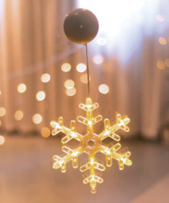WINDOW PLASTIC SNOWFLAKE 12 LED ΛΑΜΠΑΚΙΑ  WW ΜΠΑΤ. (3ΧΑΑΑ) IP20 17X20CM ACA – X04151111