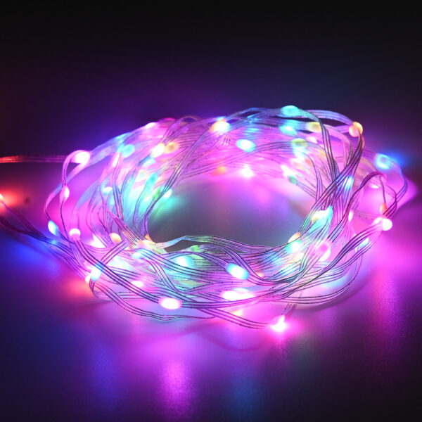 200RGB Λαμπάκια LED ΣΕ ΣΕΙΡΑ SMART STRING CONNECTABLE, 20m, USB, REMOTE&APP, IP44, 3m ΚΑΛΩΔ ΤΡΦ ACA - X04200371