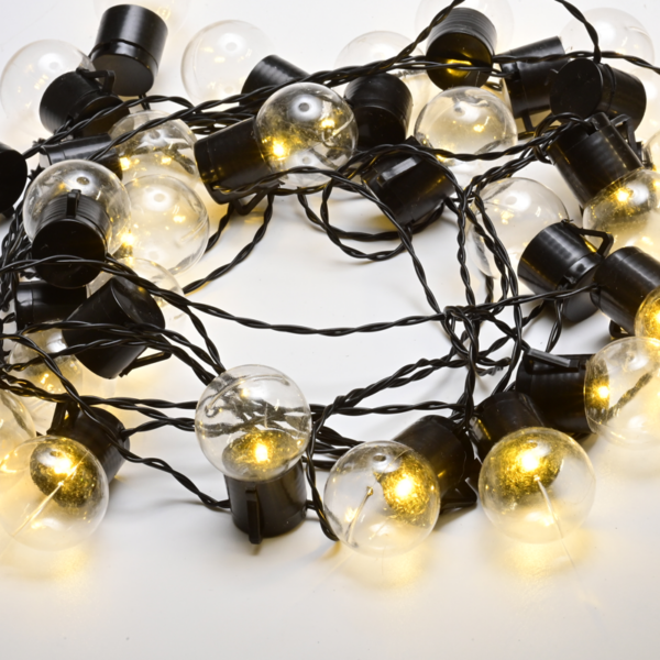 25 LED BALL STRING LIGHT Ø4cm WW 3AA ΜΠΑΤ. REMOTE ΜΕ 8 ΠΡΟΓΡΑΜ. IP 44 ΜΗΚΟΣ 7,2m 0,5m ΚΑΛΩΔΙΟ ΤΡΟΦ. ACA - X04251123