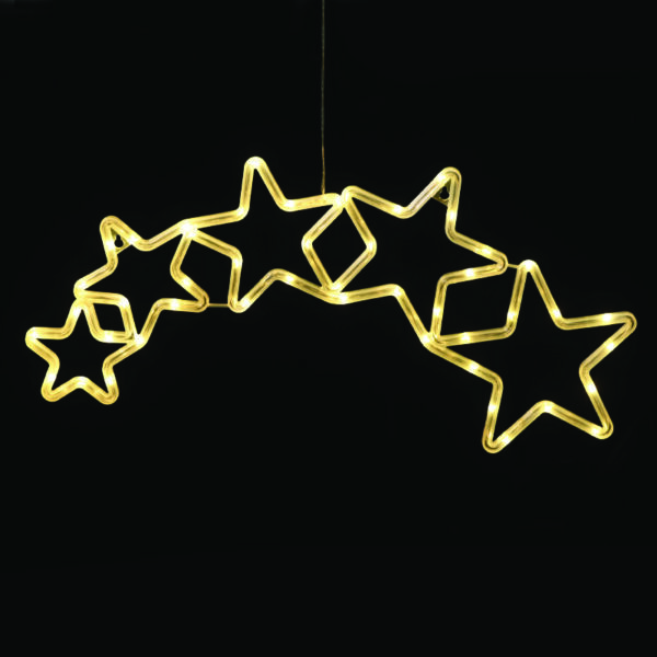 "PLASTIC 5 STARS" 47 LED ΛΑΜΠΑΚΙΑ WW ΜΠΑΤ. (3ΧΑΑ)/USB, IP20, 54*0.5*25 ACA - X04471332