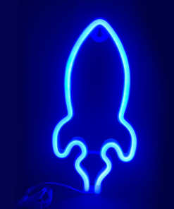 ΠΥΡΑΥΛΟΣ, 87 NEON LED ΛΑΜΠΑΚΙΑ ΜΕ ΜΠΑΤΑΡΙΑ (3xAA)/USB, ΜΠΛΕ, IP20, 13.5x2x27cm ACA – X04876320