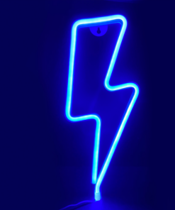 ΑΣΤΡΑΠΗ, 98 NEON LED ΛΑΜΠΑΚΙΑ ΜΕ ΜΠΑΤΑΡΙΑ (3xAA)/USB, ΜΠΛΕ, IP20, 34x2x13cm ACA – X04986318