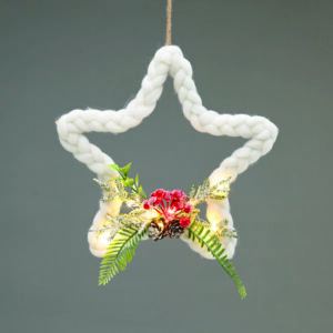 PENDANT STAR 10 LED ΛΑΜΠ ΚΑΛΩΔΙΟ ΧΑΛΚΟΥ ΘΕΡΜΟ ΣΤΑΘΕΡΟ ΜΠΑΤ (2ΧΑΑ) 30cm IP20 0,3m ΚΑΛ ACA – X05101128