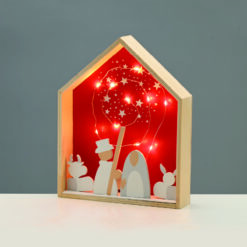 WOODEN HOUSE  10 LED ΛΑΜΠ ΚΑΛΩΔΙΟ ΧΑΛΚΟΥ ΘΕΡΜΟ ΣΤΑΘΕΡΟ ΜΠΑΤ (2ΧΑΑA) 20*4,5*25cm IP20 ACA – X0511126