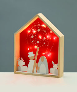 WOODEN HOUSE  10 LED ΛΑΜΠ ΚΑΛΩΔΙΟ ΧΑΛΚΟΥ ΘΕΡΜΟ ΣΤΑΘΕΡΟ ΜΠΑΤ (2ΧΑΑA) 20*4,5*25cm IP20 ACA – X0511126